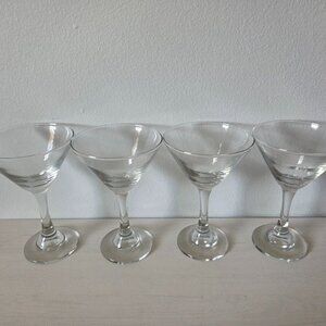 NIB Food Network Modesto Clear Martini Glasses Set of 4